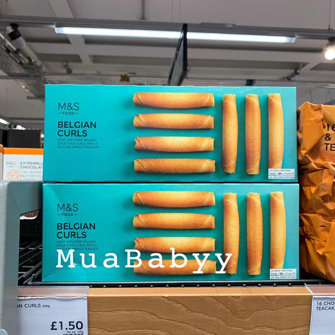 Beijing spot British Martha MS Belgian vanilla egg roll delicious to lick fingers 200g casual snacks