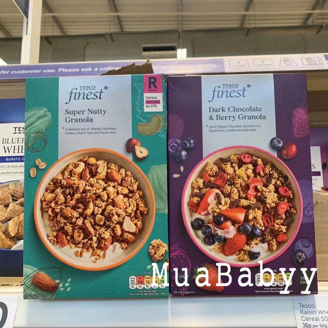 Spot British Tesco Finest Granola Superior Nut Oatmeal Granola Oatmeal 500g