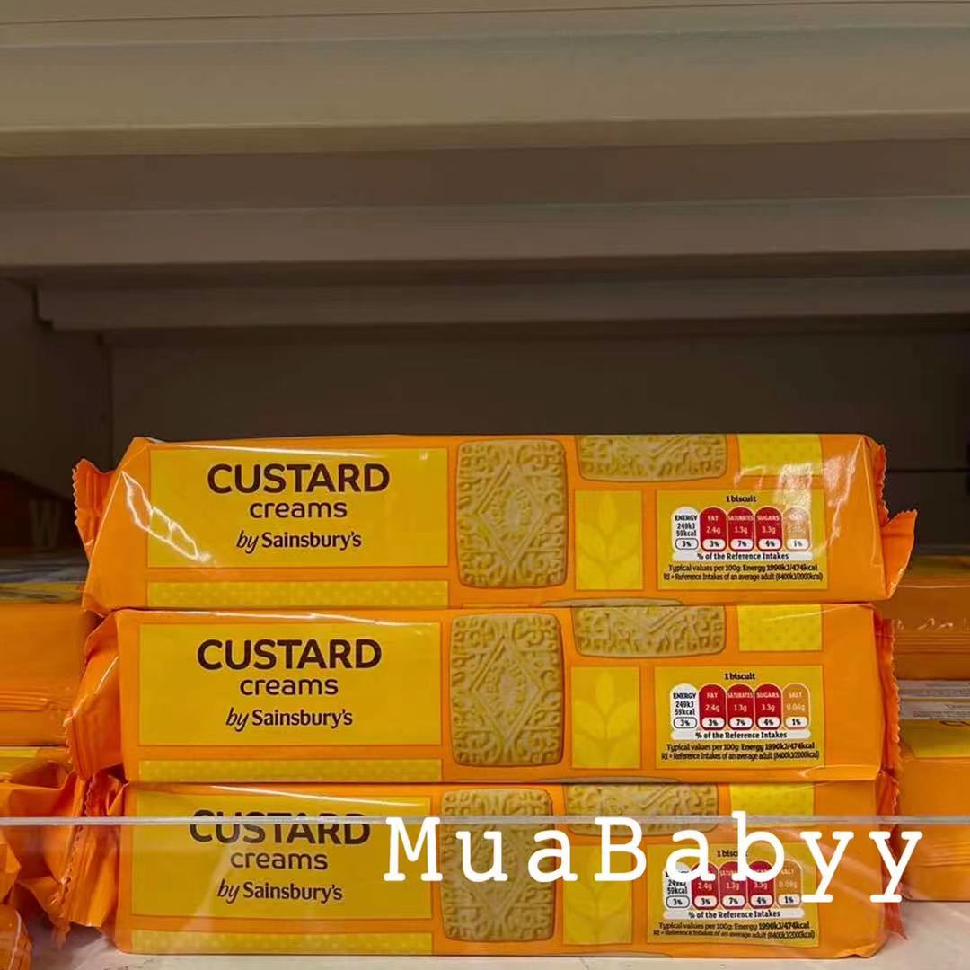 Spot British Sainsburys Custard Cream Biscuits Afternoon Tea Casual Snacks