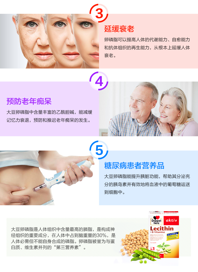 Viên nang mềm lecithin đậu nành đôi tim của Đức 40 viên chăm sóc cho người trung niên và người cao tuổi mạch máu sản phẩm chăm sóc sức khỏe người cao tuổi - Thức ăn bổ sung dinh dưỡng thực phẩm chức năng bổ não