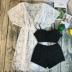 Áo tắm nữ ba mảnh gợi cảm nước hoa nhỏ ngực nhỏ thép tấm tập hợp giảm béo bụng bảo thủ phẳng góc áo tắm áo bơi 2 mảnh Bộ đồ bơi hai mảnh
