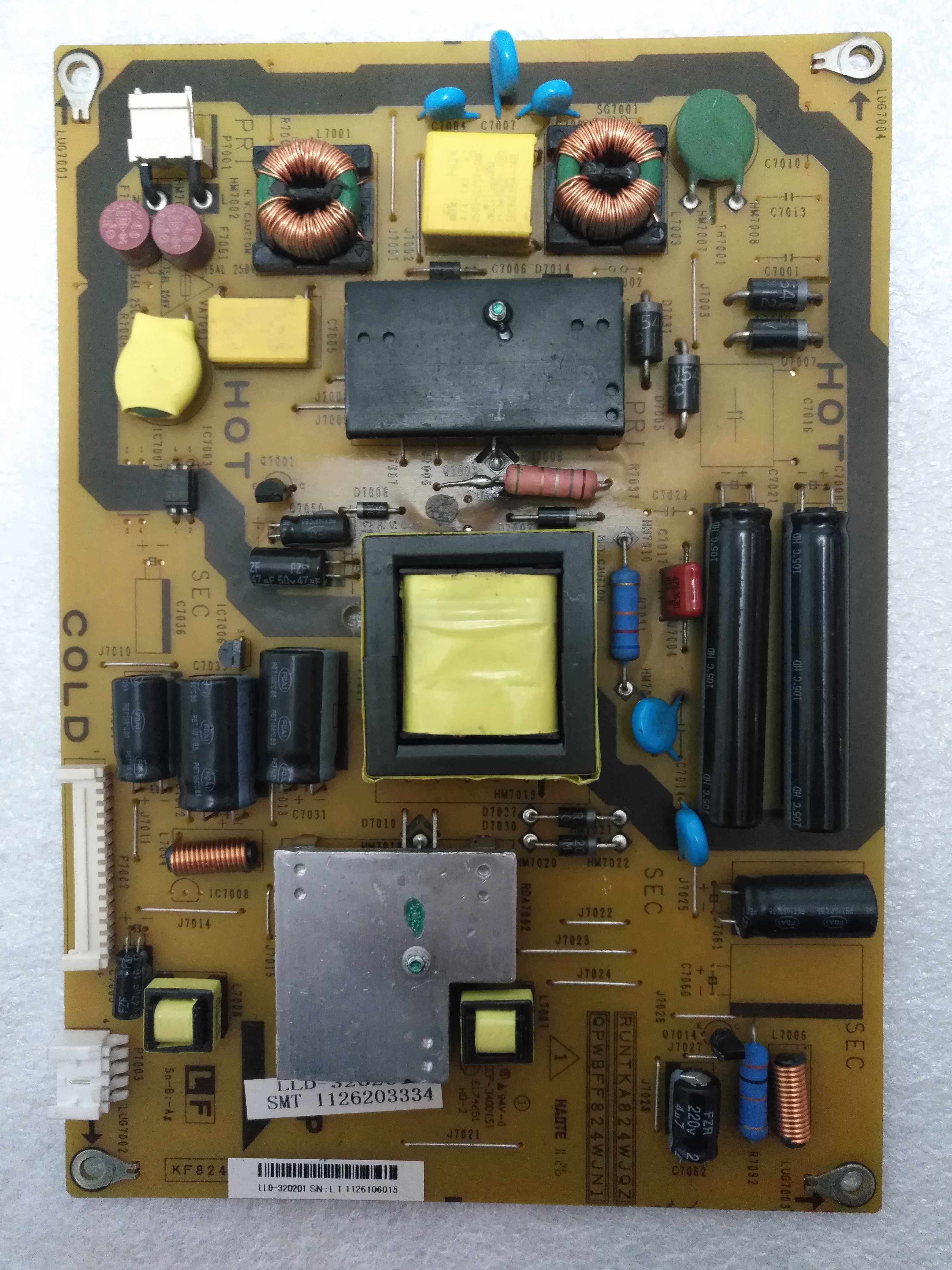 Dismantling machine Sharp LCD-32LX430A power supply board RUNTKA824WJQZZ QPWBFF824WJN1