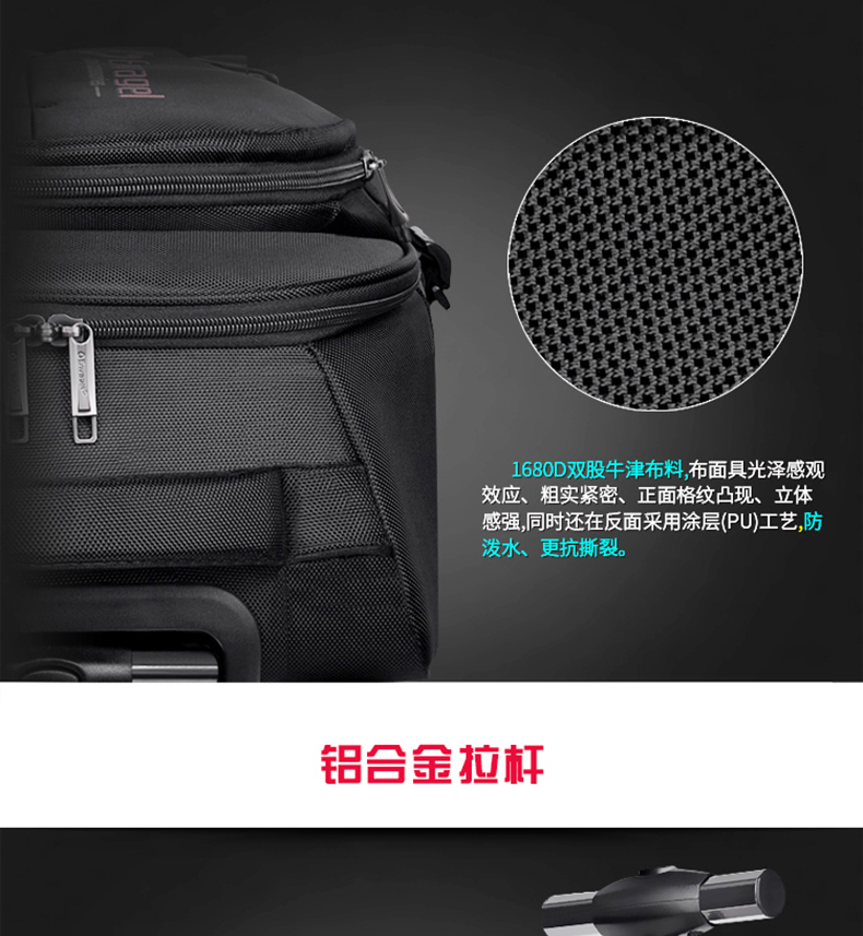 Công suất lớn xe đẩy ba lô xách tay Oxford vải túi duffel ba lô du lịch kinh doanh túi sinh viên nam giới và phụ nữ túi xách du lịch