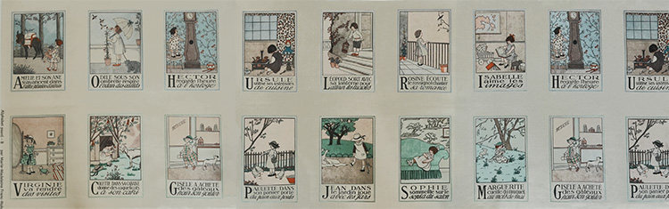 Korean Imported Vintage Patterned Fabric - Alphabet Handmade Patchwork