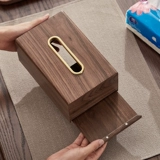 Ореховая бумажная коробка для рисования домохозяйства гостиной Light Luxury High -Столовый столик с твердым деревом бумажной коробки китайский стиль офисного хранения