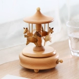 Крутящаяся деревянная детская музыкальная шкатулка, подарок на день рождения