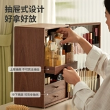 Деревянный ящик для хранения косметики, настольный высококачественный пылезащитный шкаф для макияжа, столик для макияжа, вместительная стойка для хранения продуктов по уходу за кожей