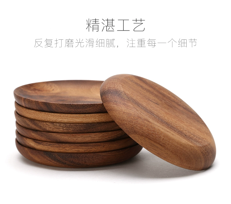 Không. Chất lượng tốt rắn gỗ món ăn bánh snack món ăn đồ ăn nhẹ món ăn nhỏ snack món ăn Nhật Bản sáng tạo bằng gỗ tấm giữ cốc khay trà bằng gỗ