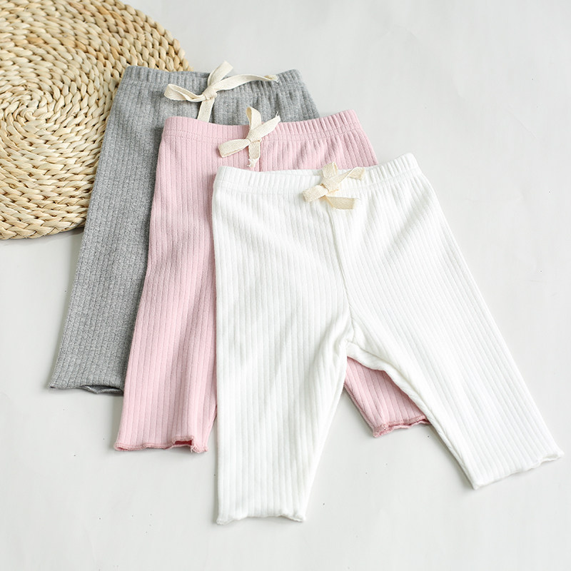 Baby pit strips elastic big PP pants outer wear foreign style baby cotton Korean version underwear spring autumn winter high waist trousers