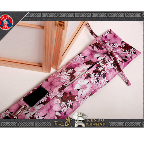 (Heaven's Wu) cherry blossom rain and wind rain and rain water and waterproof free washing 3 Bensword bags Bamboo knife bag-Sword Road Supplies