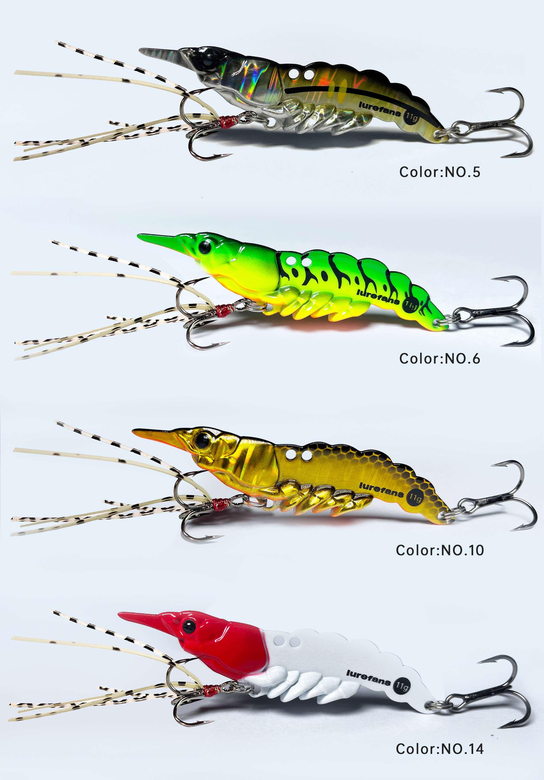 Дорожные суб- приманки 新款大河奔流青虾vib金属饵活虾路亚饵鲶鱼红尾翘嘴拟饵假饵套装 Rivers flowing