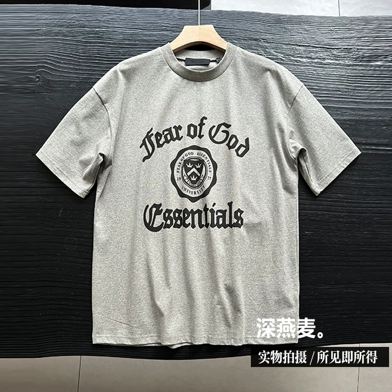 ESSENTIALS ZONE New American trendy brand casual Sanskrit badge couple short-sleeved T-shirt for men