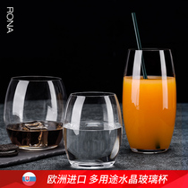 Rona crystal glass cup tea cup hipster imported beer glass hotel restaurant breakfast Milk Cup