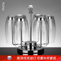 Imported household water cup set large capacity Cup high temperature resistant crystal glass living room light luxury tea cup kettle