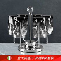 Household cup set modern light luxury Cup with tray Nordic style living room tea set high-value glass water Cup