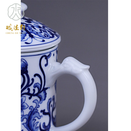 Cheng DE hin kung fu tea set, jingdezhen ceramic hand - made office cup five good porcelain teacup auspicious figure good fortune