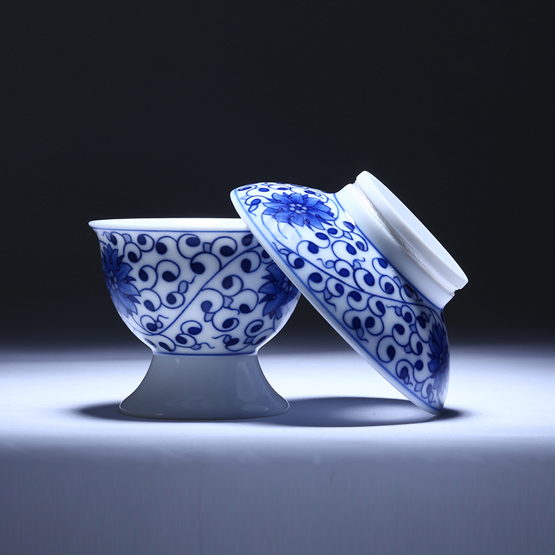 Cheng DE xuan hand - made porcelain of jingdezhen porcelain ceramics kung fu tea tea accessories) filter no. 1 branch lotus