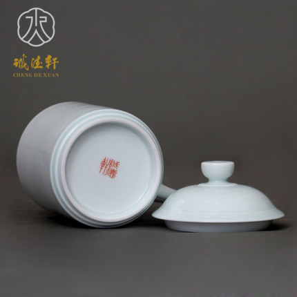 Cheng DE xuan jingdezhen ceramic manual 4 cups of jade ceramic cup and the big glass tea cup