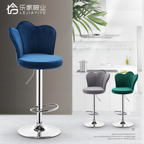 Bar chair lift chair Light luxury front desk bar stool Modern simple bar chair Bar high stool High back stool