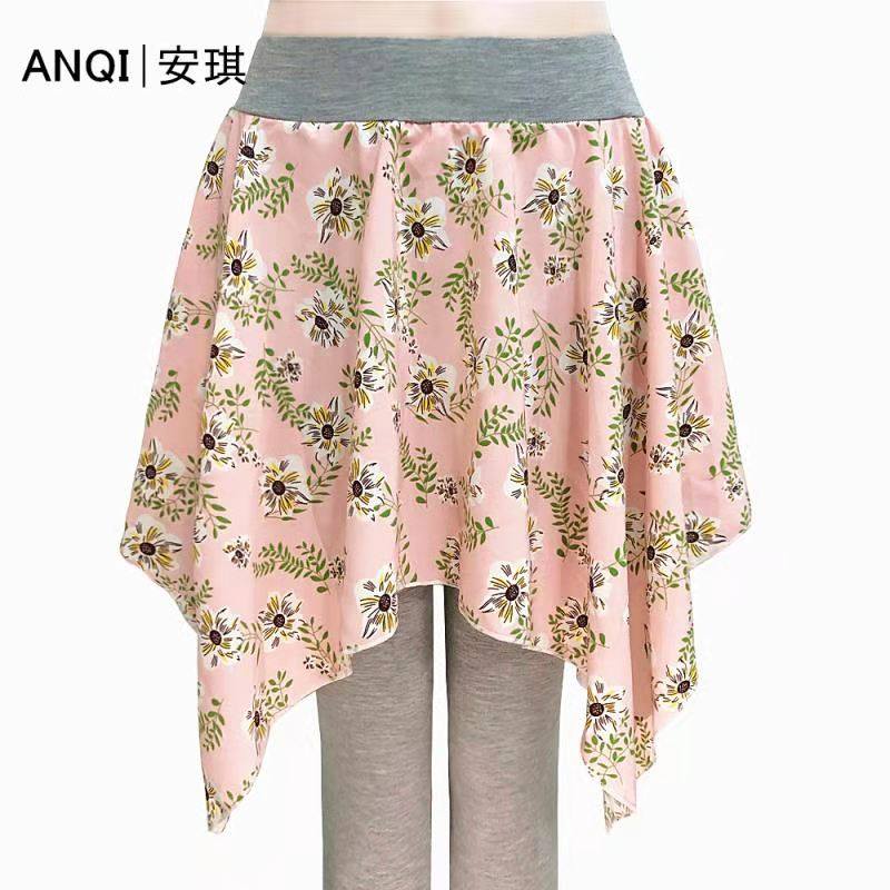 Summer spring autumn high waist leave Two inner lap pants woman pants skirt external to wear body one-piece dress with skirt