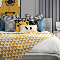 Boys and girls room yellow model room bedding high-grade villa modern model room bedding luxury