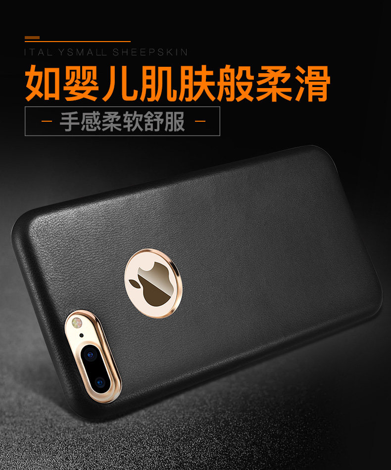 XOOMZ Business Style Handmade Genuine Lambskin Leather Back Cover Case for Apple iPhone 8 Plus & iPhone 8 & iPhone 7 Plus & iPhone 7