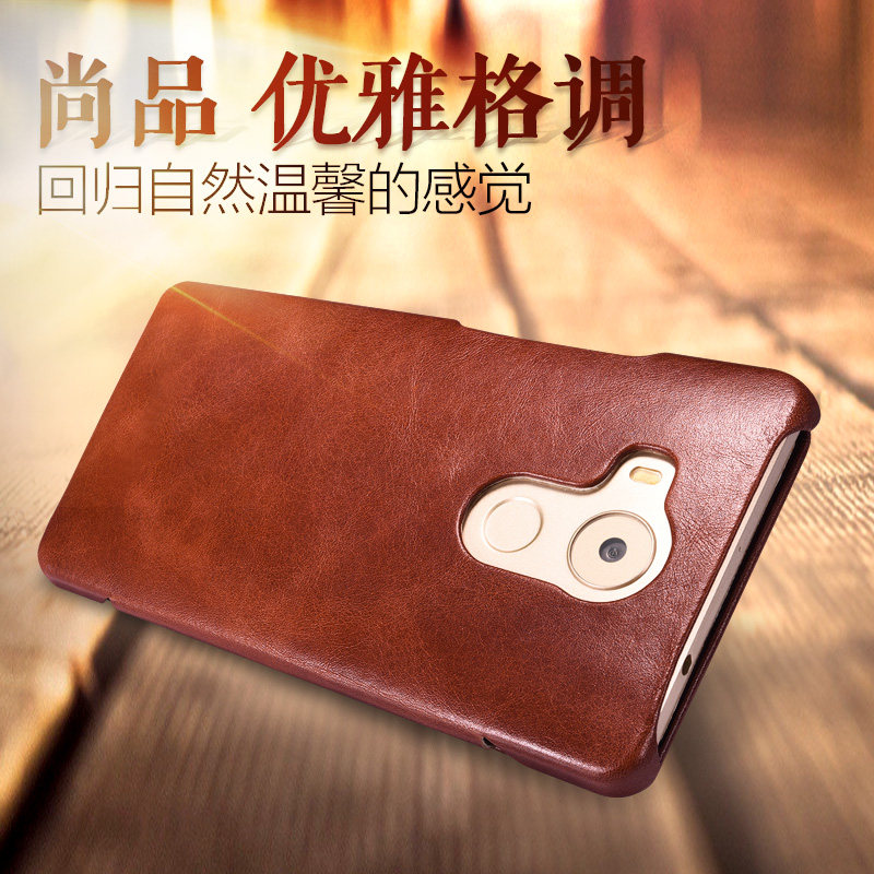 iCarer Vintage Series Side Open Handmade Genuine Cowhide Leather Case Cover for Huawei Mate 8