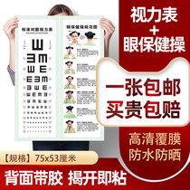 Logarithmic vision meter map Standard Childrens home adult ophthalmology kindergarten myopia eye eye exercise table