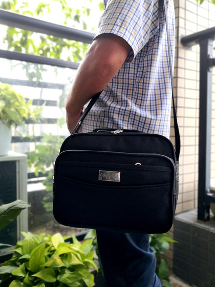 男女收钱包做生意的包包摆摊收费包横款单肩包多层防斜跨手提背包