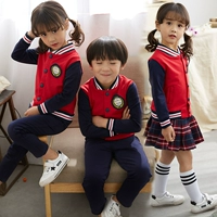 Форма, комплект подходит для мужчин и женщин, спортивный костюм для детского сада для школьников, 3 предмета, в британском стиле