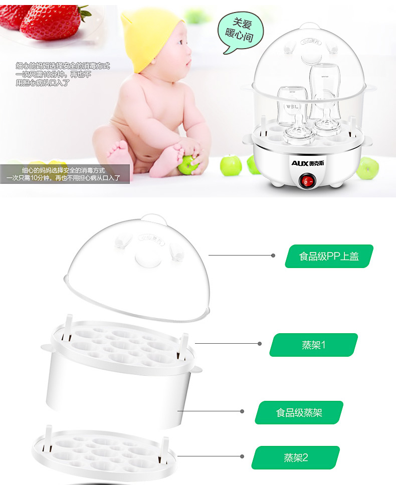 nồi hấp 2 tầng Nồi trứng điện đa năng hấp trứng nhỏ đơn đôi trứng hầm 羹 tạo tác tại nhà máy ăn sáng - Nồi trứng 	ca nấu mì đa năng mishio