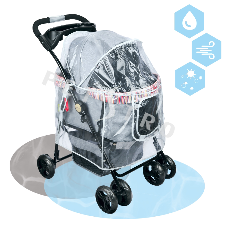 Special windproof dust-proof hood for pet stroller-Taiwan Pedeo Petstro-applicable models 408