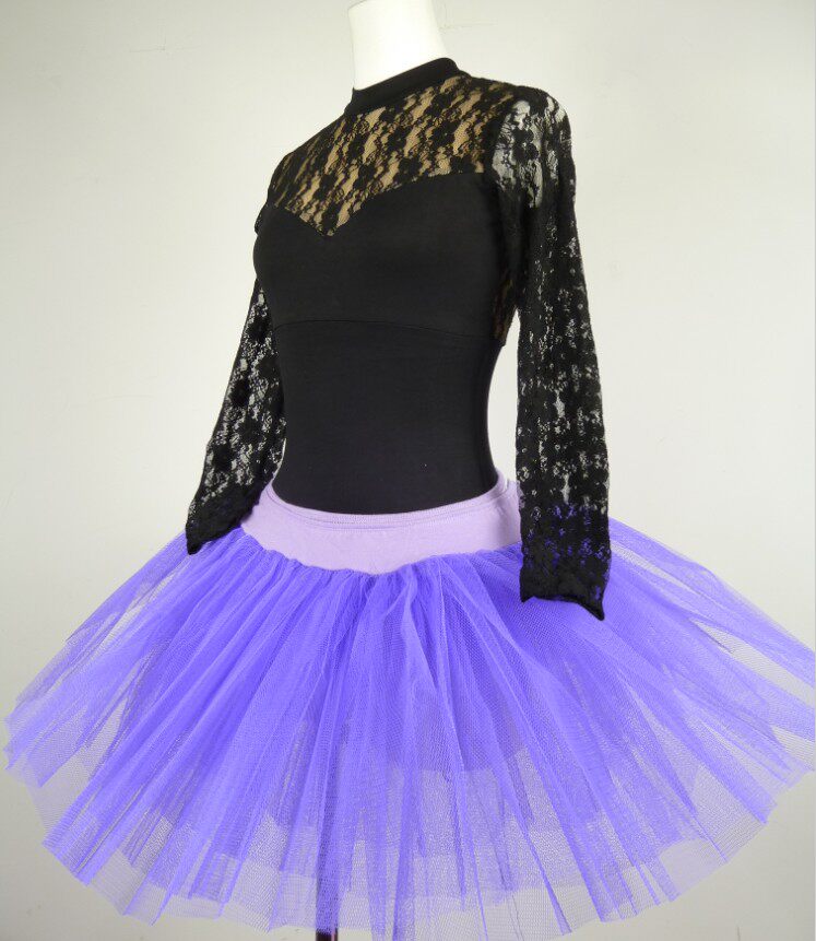 Ballet practice with four layers of hard yarn color TUTU