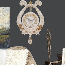 European-style living room wall clock Korean antique silent villa idyllic clock simple fashion time clock creation restaurant art clock