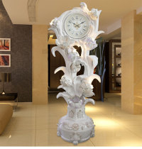 Clock living room floor clock home clock pendulum clock European home clock Big sitting clock American fashion pendulum vertical