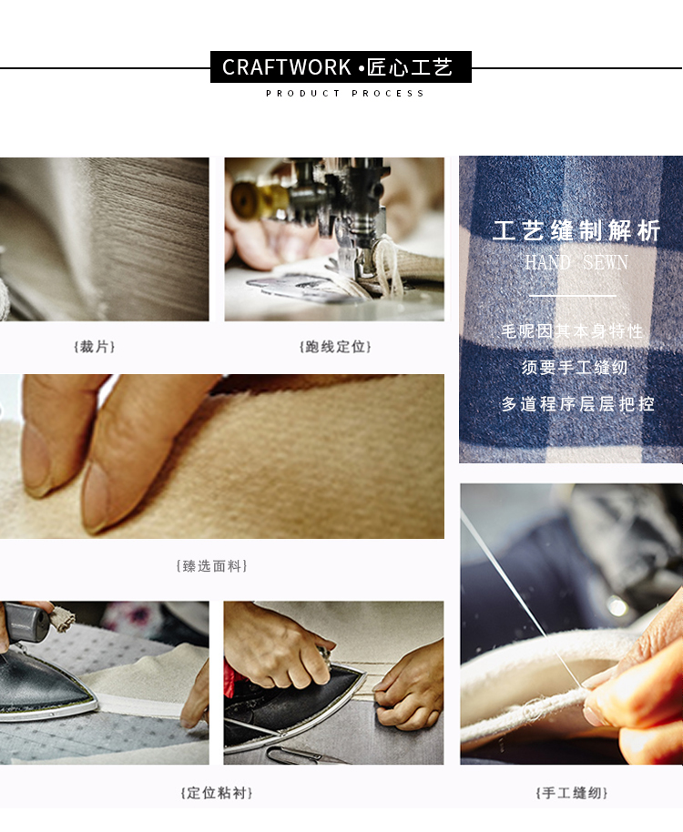 2019冬季新款 女士 53%羊毛 双面毛呢子大衣 图5