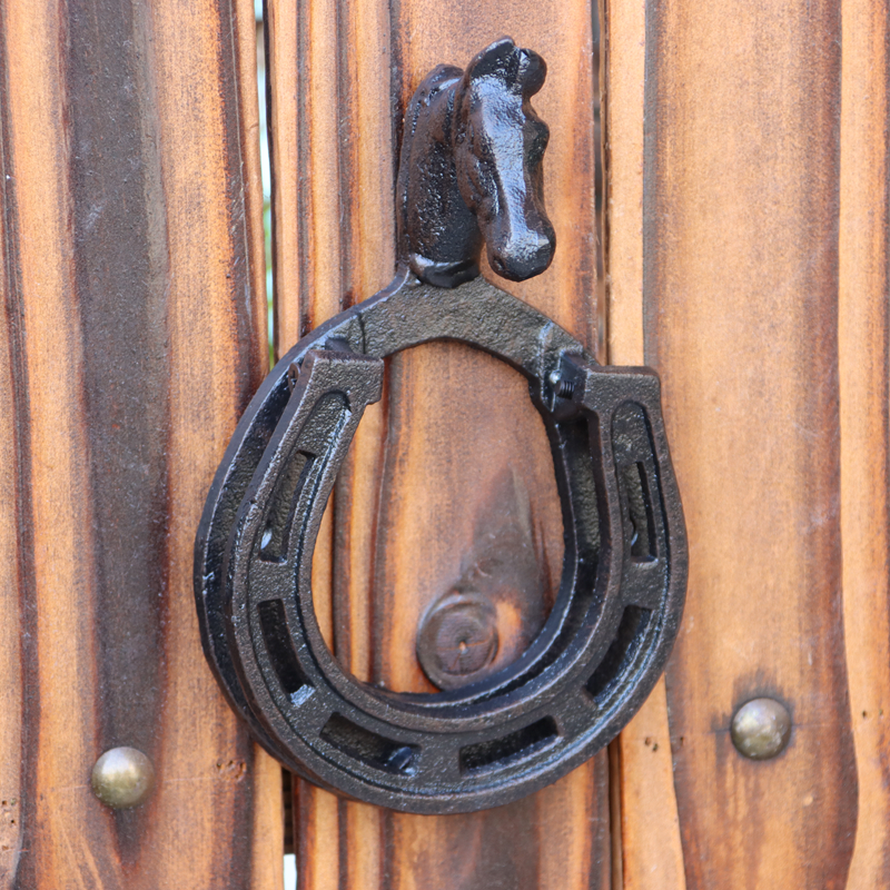 (Solitary) European-style American industrial wind cast-iron Process Gift decoration Retro door Knowing antique door handle Courtyard Door Handle