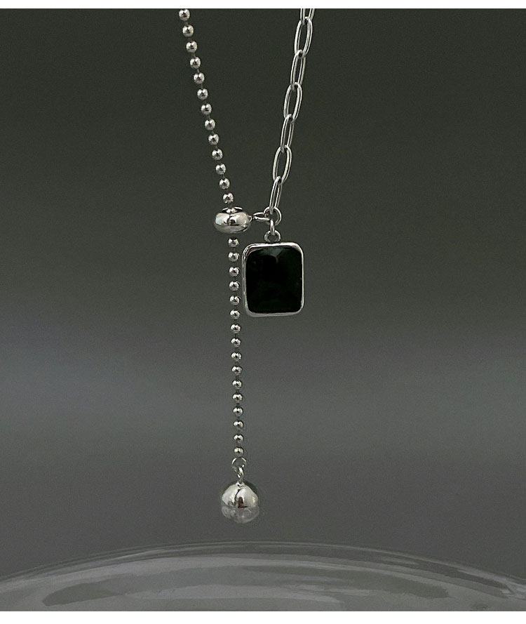 钛钢不掉色项链女轻奢小众设计感嘻哈卫衣秋冬毛衣链长2021年新款详情1