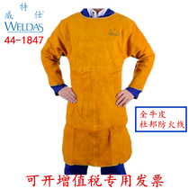 Witz 44-1847 with sleeves cowhide apron welder anti-dressing high temperature heat insulation wear-resistant welding leather clothing