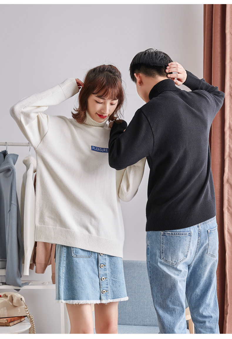 2018 mới mùa thu và mùa đông những người yêu thích quần áo mùa thu Phiên bản Hàn Quốc của áo len rộng một nam và một nữ áo len hoang dã áo thun nam