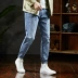 Tang sư tử mùa thu và mùa đông mới quần jeans nam chân quần Slim co nam denim quần dài Phiên bản Hàn Quốc của thủy triều áo nam đẹp Cao bồi