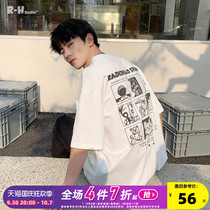 Radiohead cotton T-shirt mens summer new fashion brand loose round neck short sleeve T-shirt shirt top nine palace cool 