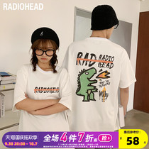 Radiohead small dinosaur t-shirt loose cotton fashion slim couple wear 2021 summer new short-sleeved top