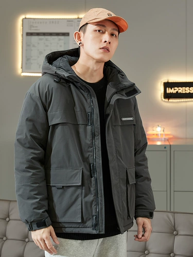 Зимняя короткая толстовка с капюшоном, пуховик для школьников, утепленная куртка