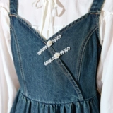 Летняя джинсовая юбка, китайский стиль, эффект подтяжки, яркий броский стиль