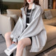 Tang Lion's new sweater jacket women's spring and autumn casual plus fleece top explosion style ladies short coat winter cardigan trend