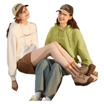 Tangshi 2024 spring new womens sweatshirt hooded loose design niche oversize letter pullover top