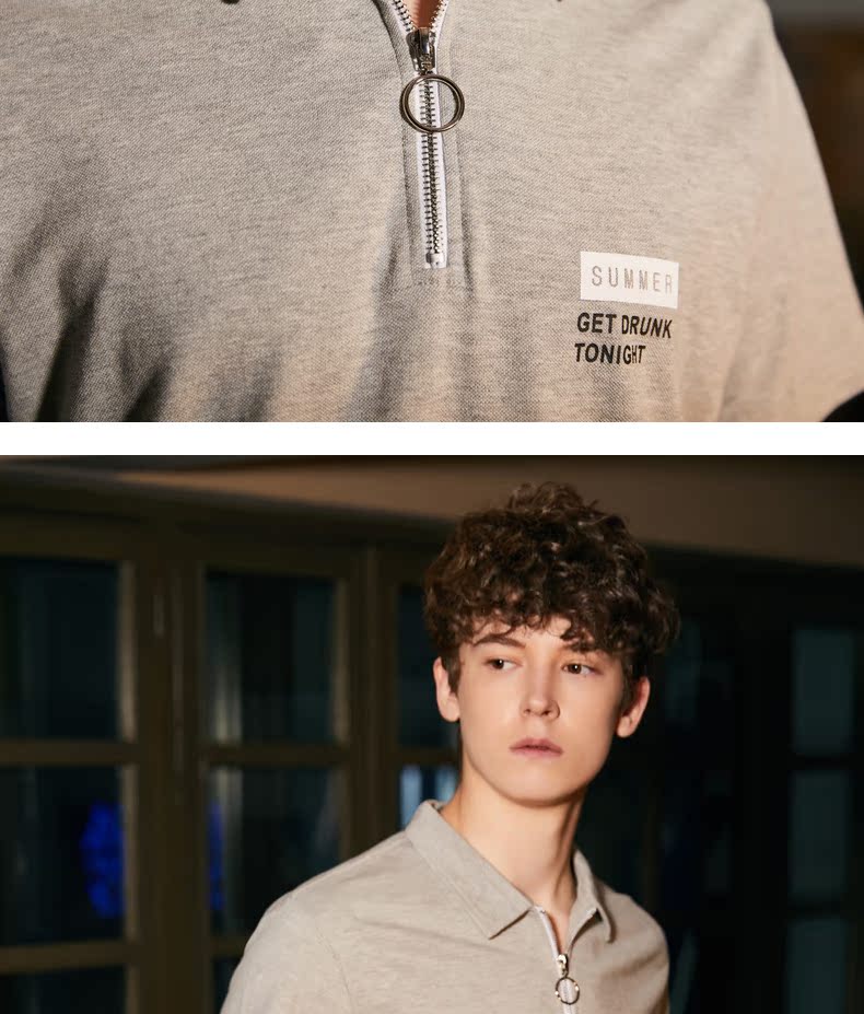 唐 Mùa hè 2018 áo sơ mi polo nam ngắn tay cotton ngắn Áo sơ mi nữ sinh viên Hàn Quốc Paul thương hiệu áo sơ mi thủy triều Paul áo polo nam đẹp