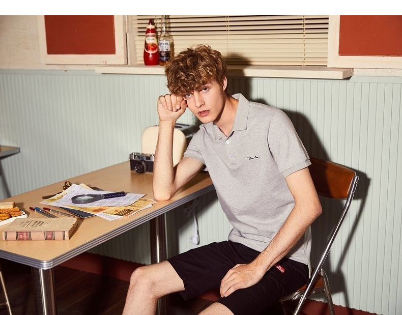 Tang sư tử áo polo nam mùa hè màu đen gió gió nhỏ Harajuku tiêu chuẩn in áo sơ mi Paul áo thun tay ngắn thương hiệu thủy triều áo polo nam đẹp