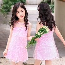 New Children Swimsuit Girl 5-9 Year Old One-piece Dress Flat Angle Girl Cute Ocean Gas Middle Children Spa Swimsuit